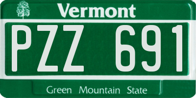 VT license plate PZZ691