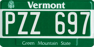 VT license plate PZZ697