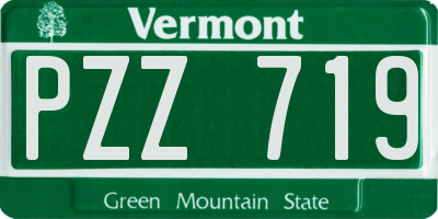VT license plate PZZ719
