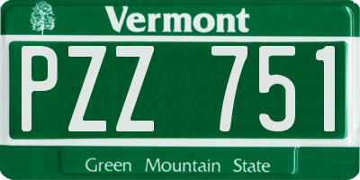VT license plate PZZ751