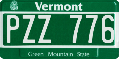 VT license plate PZZ776