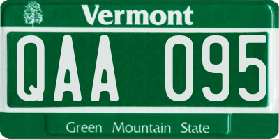 VT license plate QAA095