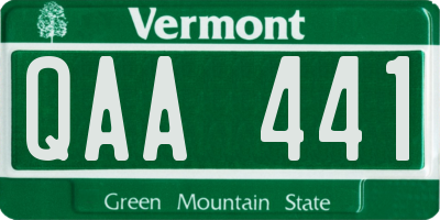VT license plate QAA441