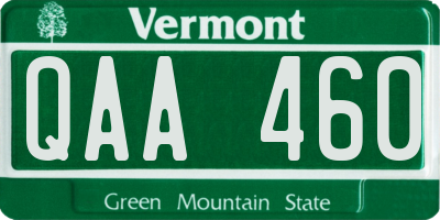 VT license plate QAA460