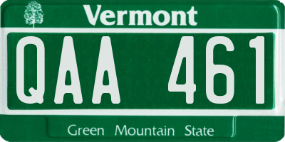 VT license plate QAA461
