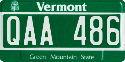 VT license plate QAA486