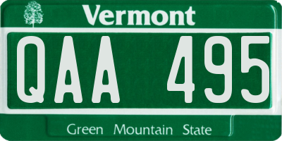 VT license plate QAA495