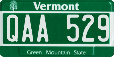 VT license plate QAA529