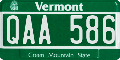 VT license plate QAA586