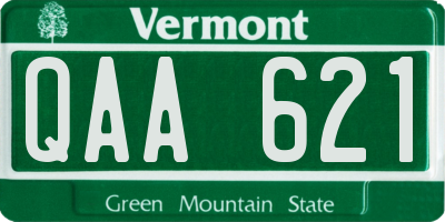 VT license plate QAA621