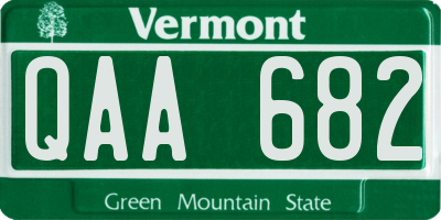 VT license plate QAA682