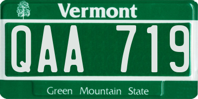 VT license plate QAA719