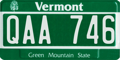 VT license plate QAA746