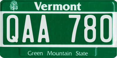 VT license plate QAA780