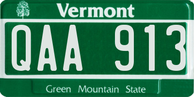 VT license plate QAA913