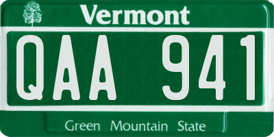 VT license plate QAA941