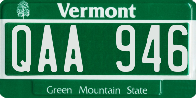 VT license plate QAA946