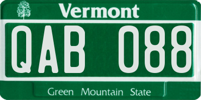 VT license plate QAB088