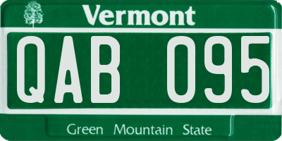VT license plate QAB095