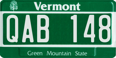 VT license plate QAB148