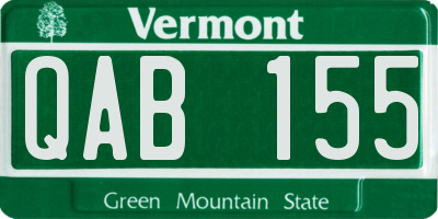 VT license plate QAB155