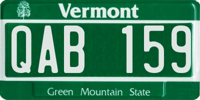 VT license plate QAB159