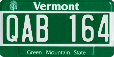 VT license plate QAB164