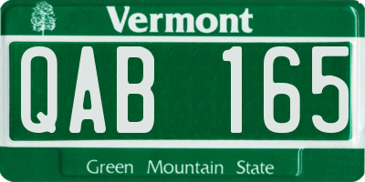 VT license plate QAB165