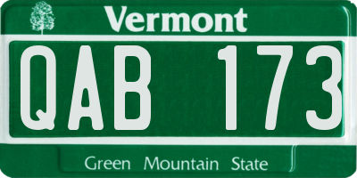 VT license plate QAB173