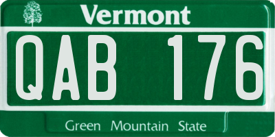 VT license plate QAB176