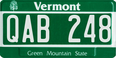 VT license plate QAB248