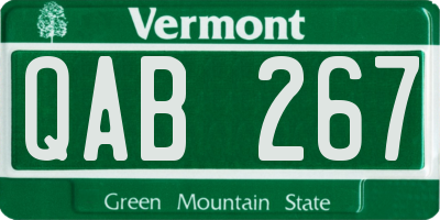 VT license plate QAB267