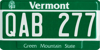 VT license plate QAB277