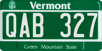 VT license plate QAB327