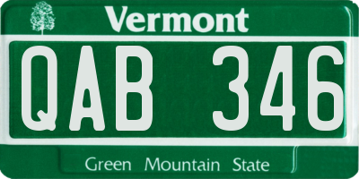 VT license plate QAB346