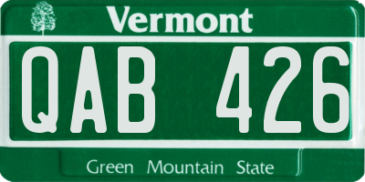 VT license plate QAB426