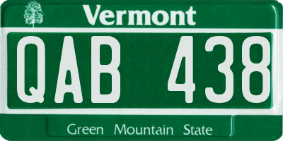 VT license plate QAB438