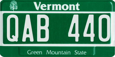 VT license plate QAB440