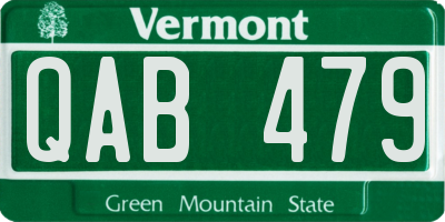 VT license plate QAB479