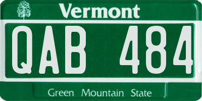 VT license plate QAB484
