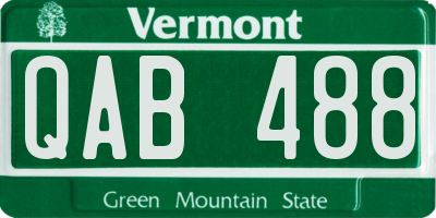 VT license plate QAB488