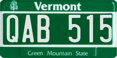 VT license plate QAB515