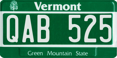 VT license plate QAB525