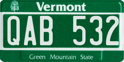 VT license plate QAB532