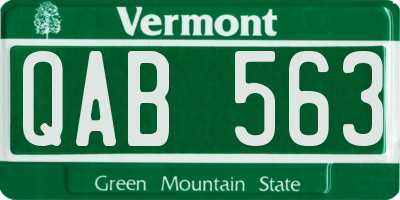 VT license plate QAB563