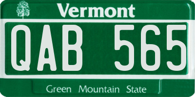 VT license plate QAB565