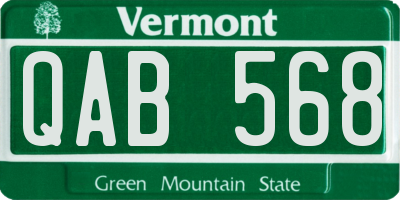 VT license plate QAB568