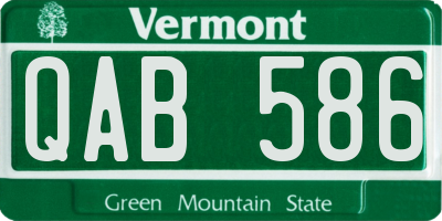 VT license plate QAB586