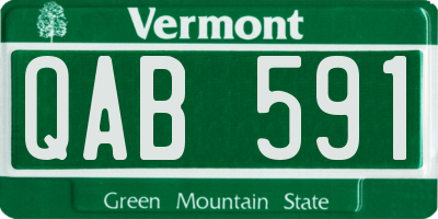 VT license plate QAB591