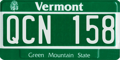 VT license plate QCN158